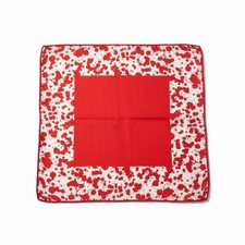 Vintage Diane Von F rstenberg Red Paint Splatter Silk Scarf 26" Square