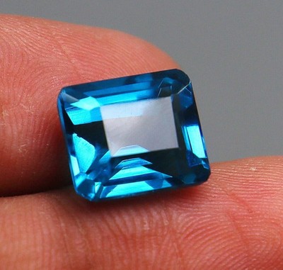 Natural Indicolite Tourmaline Certified Loose Gemstone Emerald Shape 4-5 Ct