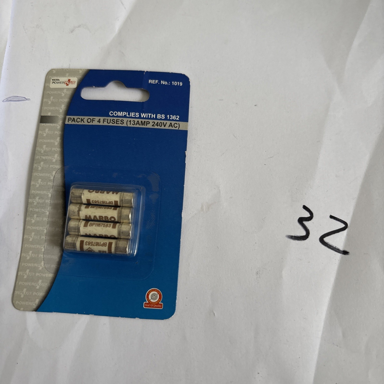 2x 13 AMP Fuses Complies With BS 1362 Pack Of 4 Fuses ( 13 Amp 240V AC