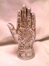PALMISTRY Palm Reading Statue HAND engraved psychic eye fortune telling 5.5" NEW