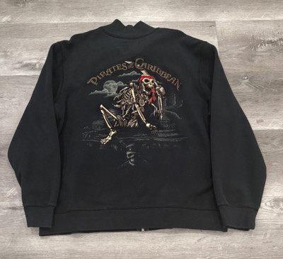 Disneyland Pirates Of The Caribbean Jacket 1967 Original Ride Full Zip Mens XXL