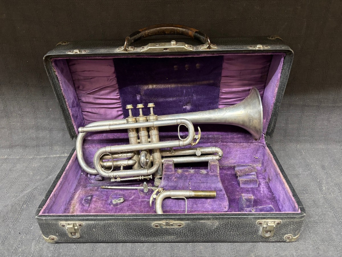 Vintage 1920s Wurlitzer Silver Cornet | eBay