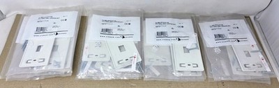 (Lot of 14) Siemon MX-FP-S-01-02 MAX Single Gang 1 Port Faceplate White