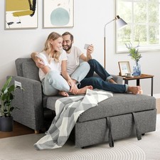 68IN Sofa Bed Chair 3-in-1 Convertible Chair Sleeper Chair Couch with 2 Pillows