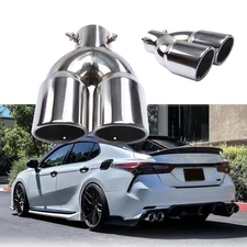 Caliber Car Rear Dual Outlet Exhaust Muffler Tips For Toyota Camry SE XSE LE
