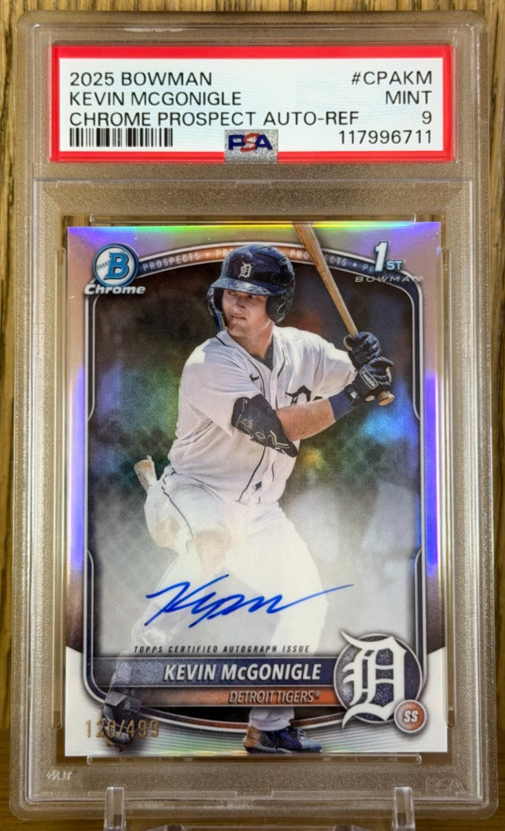 KEVIN McGONIGLE 2025 Bowman 1st Chrome Prospect Autograph Refractor /499