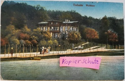 AK Trebnitz Waldhaus gel. 28.06.1921 nach Hamburg