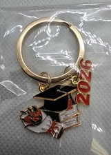 2 pcs set, Class of 2026 Graduation Keychain, Metal alloy, Brand new