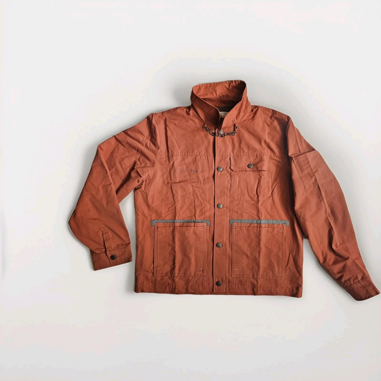 C'est Bon Work Jacket Burnt Orange Zip Up Men's SZ XL Urban Mod Work Chore Nwt - product detail image 6