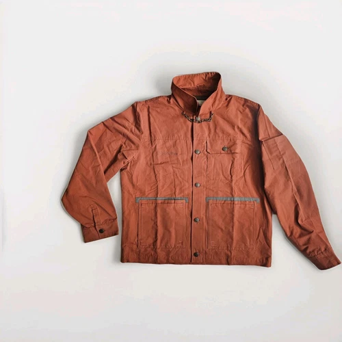 C'est Bon Work Jacket Burnt Orange Zip Up Men's SZ XL Urban Mod Work Chore Nwt  image 6