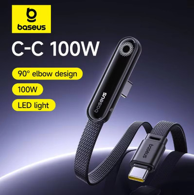 Baseus MVP3 USB C Cable 100W LED Elbow Fast Charge Type C iPhone 17 MacBook