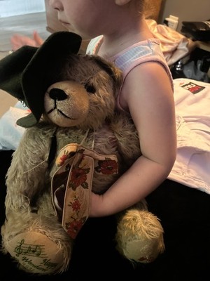 1920 Antique GERMAN 20'' HERMANN Teddy Bear Mohair Glass Eyes GROWLER - MINT!