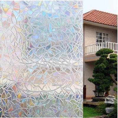Bloss Rainbow Window Privacy Film Stained Glass Window Film 3D Decorative Win...