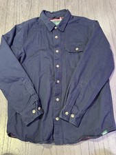Woolrich Men's Navy Plaid Flannel Lined Shirt Jacket Size Large Shacket