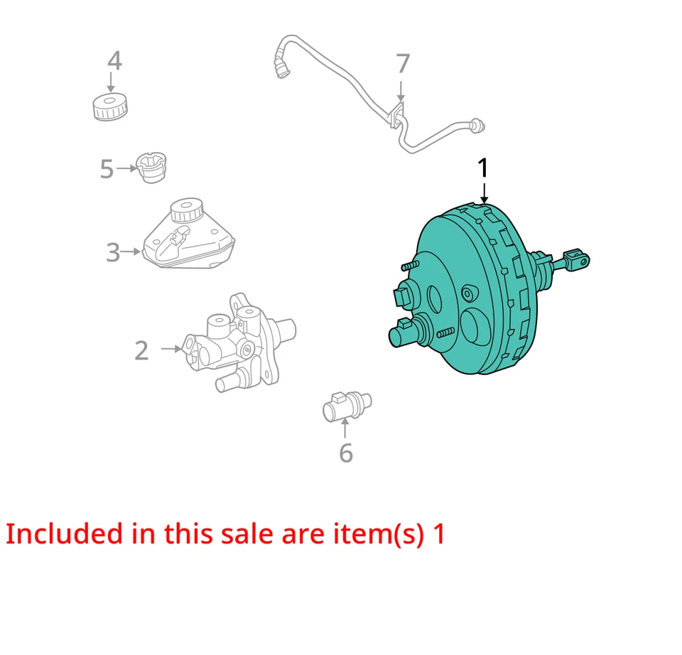 Mercedes-Benz Clase S 2008 potenciador de freno OEM 87 k millas - LKQ402481301 Foto 4 de 4