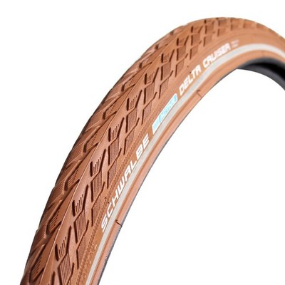 Buitenband Schwalbe Delta Cruiser Plus 28 x 1.40'' / 37-622mm - bruin met refl...