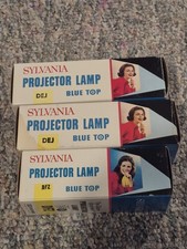 Lot Vintage Sylvania Projector Lamp Bulb Blue Top DEJ 750W 120V 25hrs Box