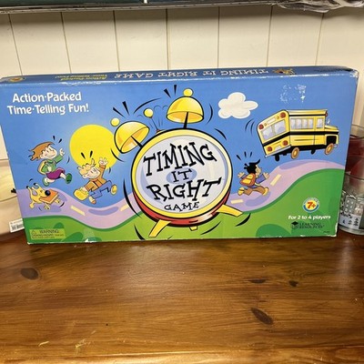 Timing It Right Spiel Made in USA Vintage Brettspiel komplett Lernressourcen