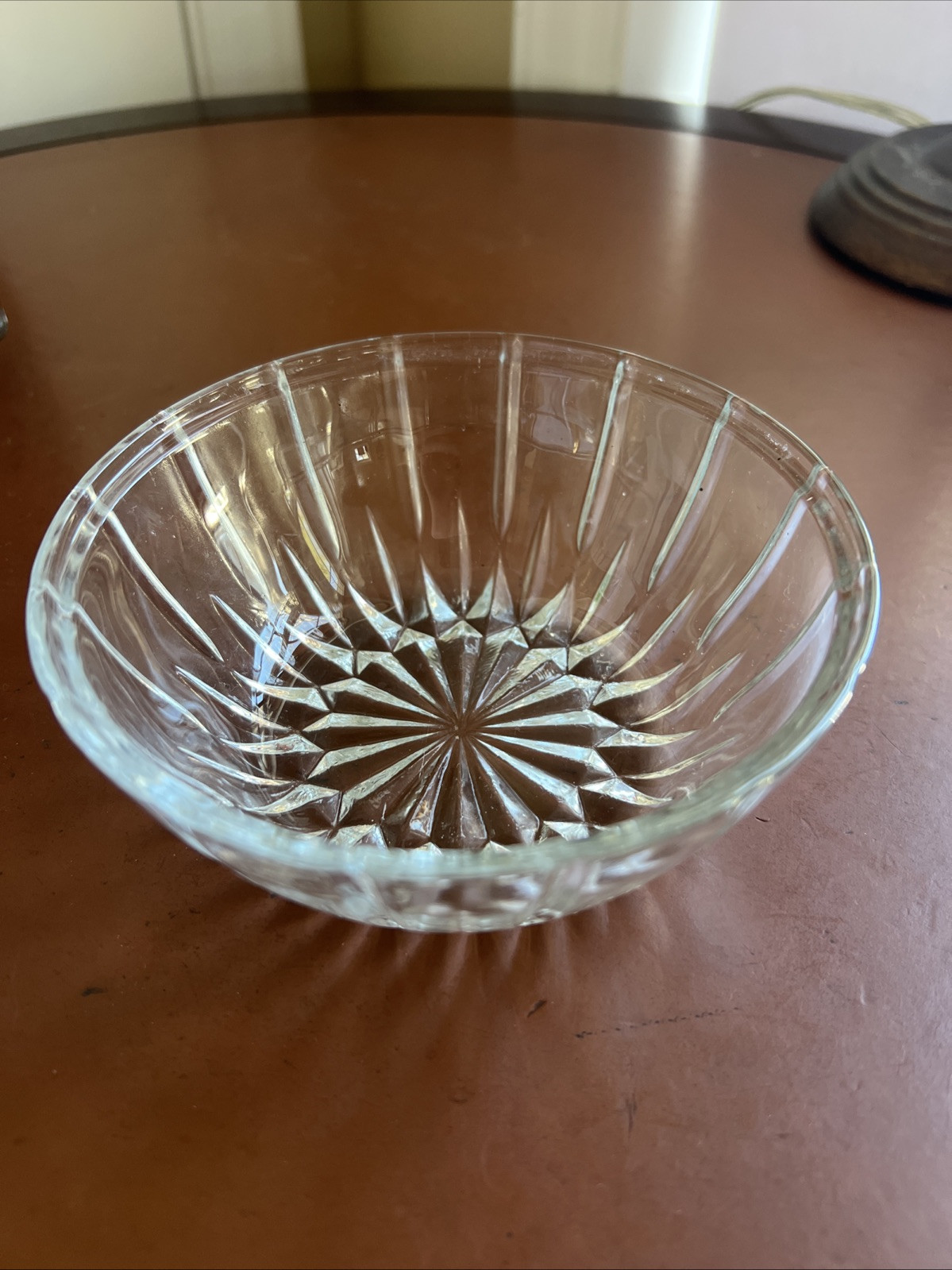Vintage Kig Indonesia Clear pressed Glass Bowl