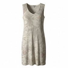 Kinross Shift Dress Linen XS Midi Tropical Print Pelican Womens Resort Wear New