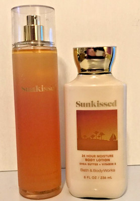 SUNKISSED SHEA FRAGRANCE MIST & BODY LOTION 2 PC SET BATH BODY WORKS NEW