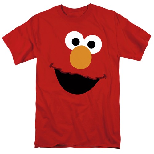 Sesame Street Elmo Face Licensed Adult T-Shirt - 第 1/2 張圖片