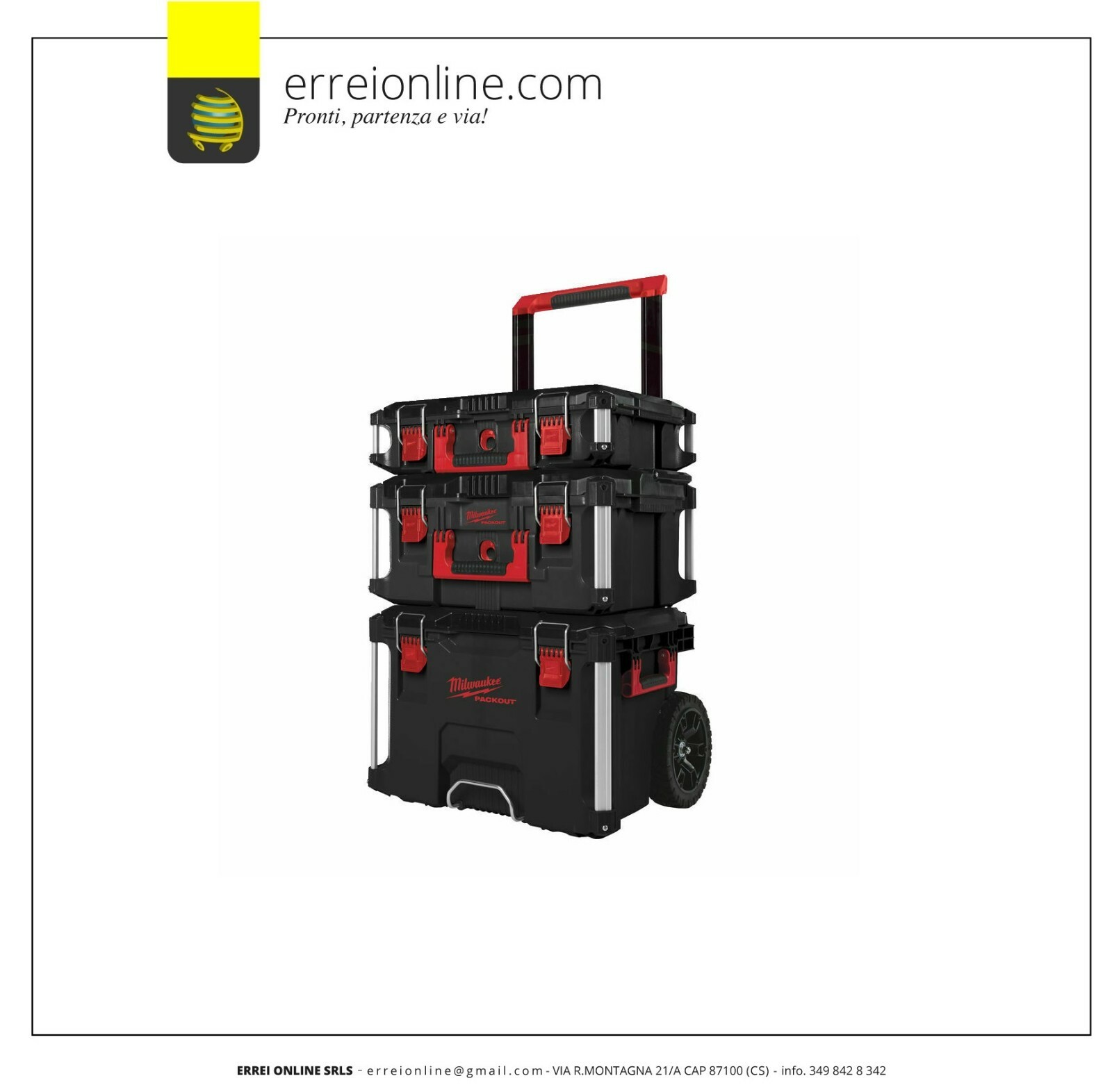 ✔MILWAUKEE TROLLEY PORTA ATTREZZI PACKOUT 3PZ 4932464244