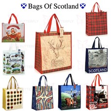 Scottish Royal Stewart Tartan Highlands Reuseable Shopper Tote Bags Loch Ness