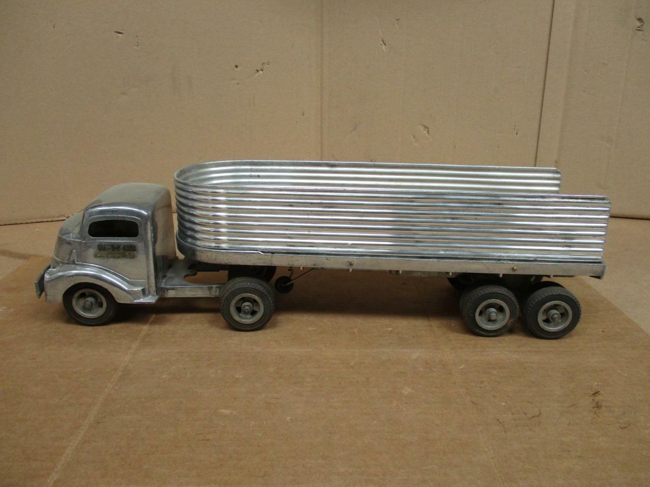 Vintage Smith Miller plata Streak Camión Y Trailer Smitty Juguetes Semi Con 100% de calidad y servicio de% 100. Vintage Smith Miller plata plata plata Streak Camión Y Trailer Smitty Juguetes Semi envío gratuito a nivel mundial