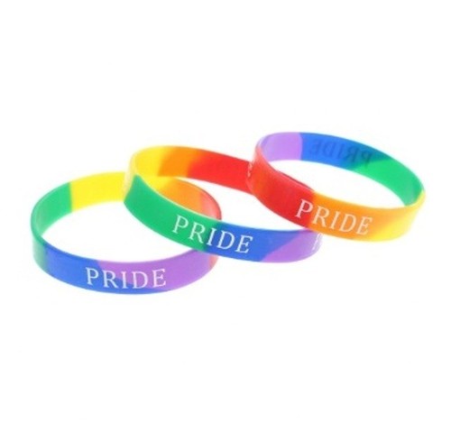 Rainbow Pride Wristband - Silicone LGBT Bracelet for Parade & Parties - Picture 3 of 15