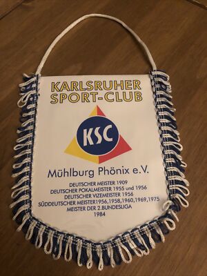 Fanion Karlsruher SC - Drapeau De Club Allemand