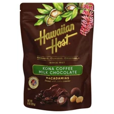 "Decadent Kona Coffee Milk Chocolate Macadamias - 8 oz: A Luxurious Treat!"