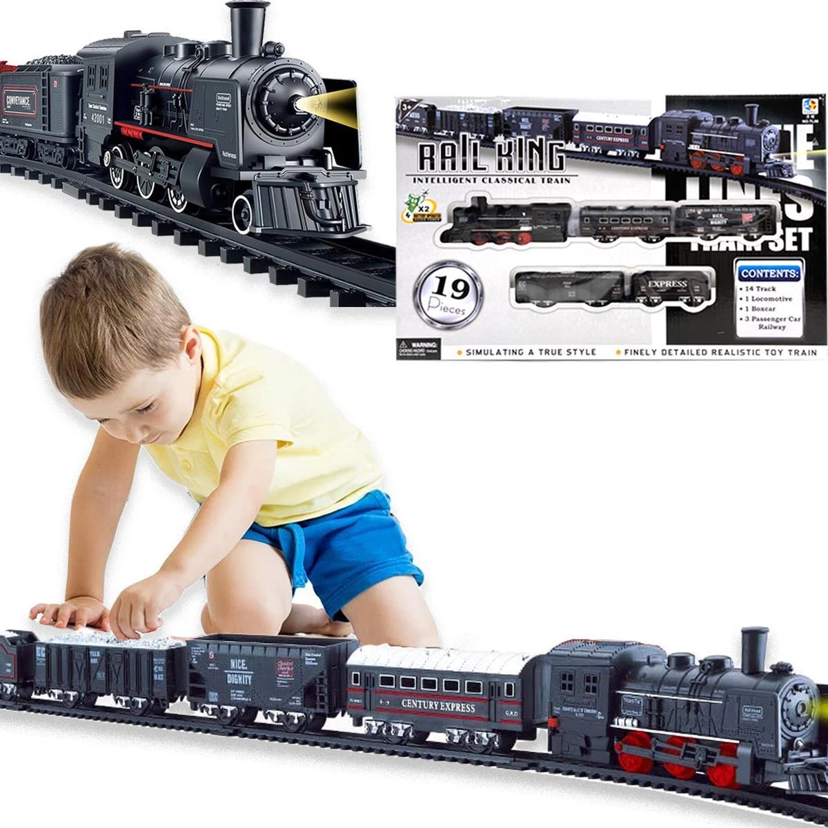 Children's train track set deals