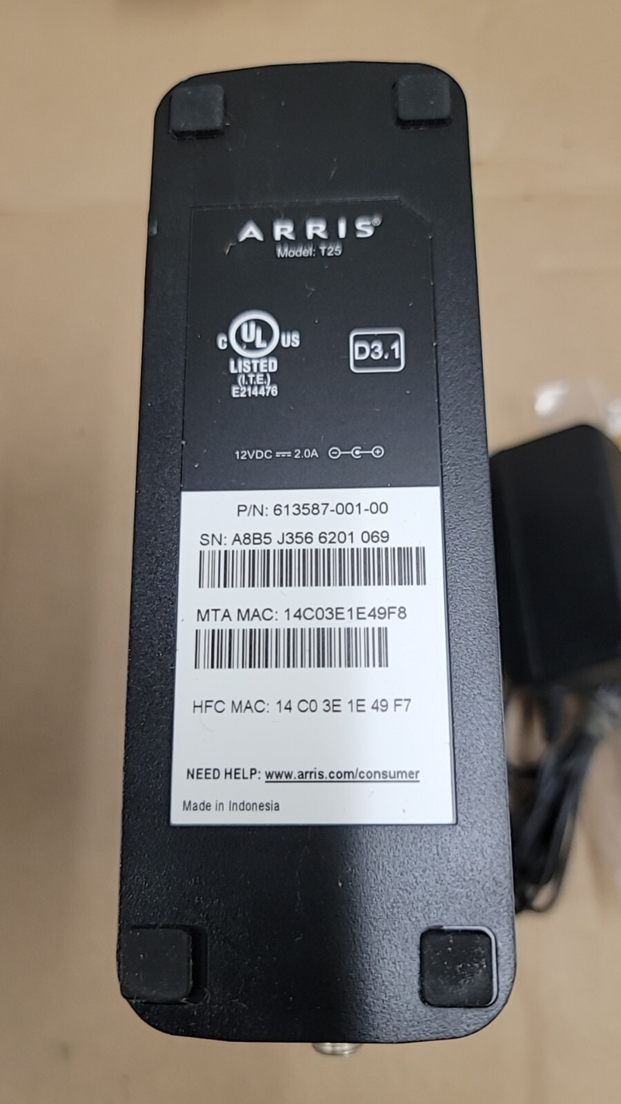 ARRIS Surfboard T25 32x8 DOCSIS 3.1 Cable Modem for Xfinity Internet & Voice