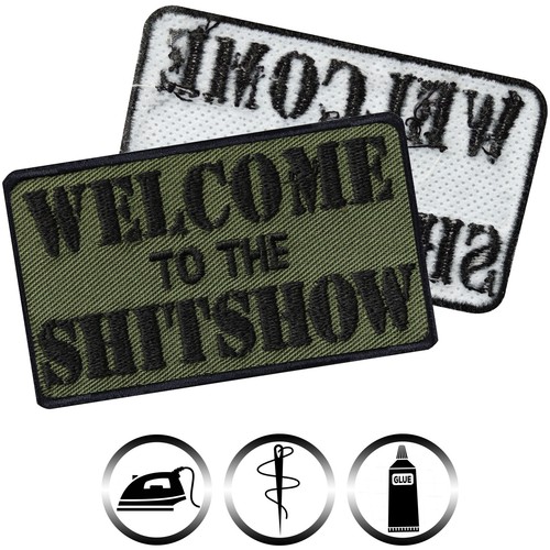 Biker Patch: Welcome to the SHITSHOW, Rockabilly Aufbügler Rocker Geschenk - Bild 3 von 5