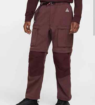 Size S - Nike ACG Smith Summit Convertible Cargo Pants Burgundy Crush