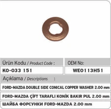 4 PCS X WE0113H51 Ford Ranger- Mazda BT 50 lt Injector Sealing Washer 1449264