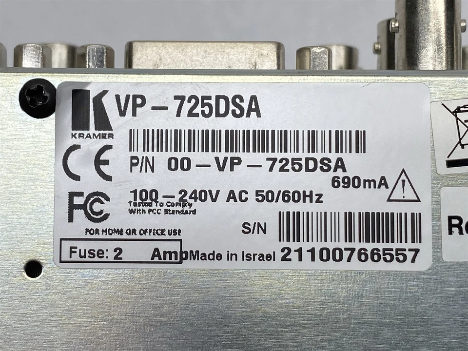 Kramer VP-725DSA 18-Input ProScale Digital Presentation Switcher Scaler - Image 4 of 4