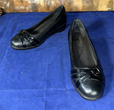 Easy Street Comfort Wave Women's Size 6 W 30-2571 Leather Black Holiday Comfort 