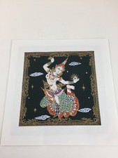 Bild Bali Baumwolle Handarbeit Indonesien Figur Batik Malerei