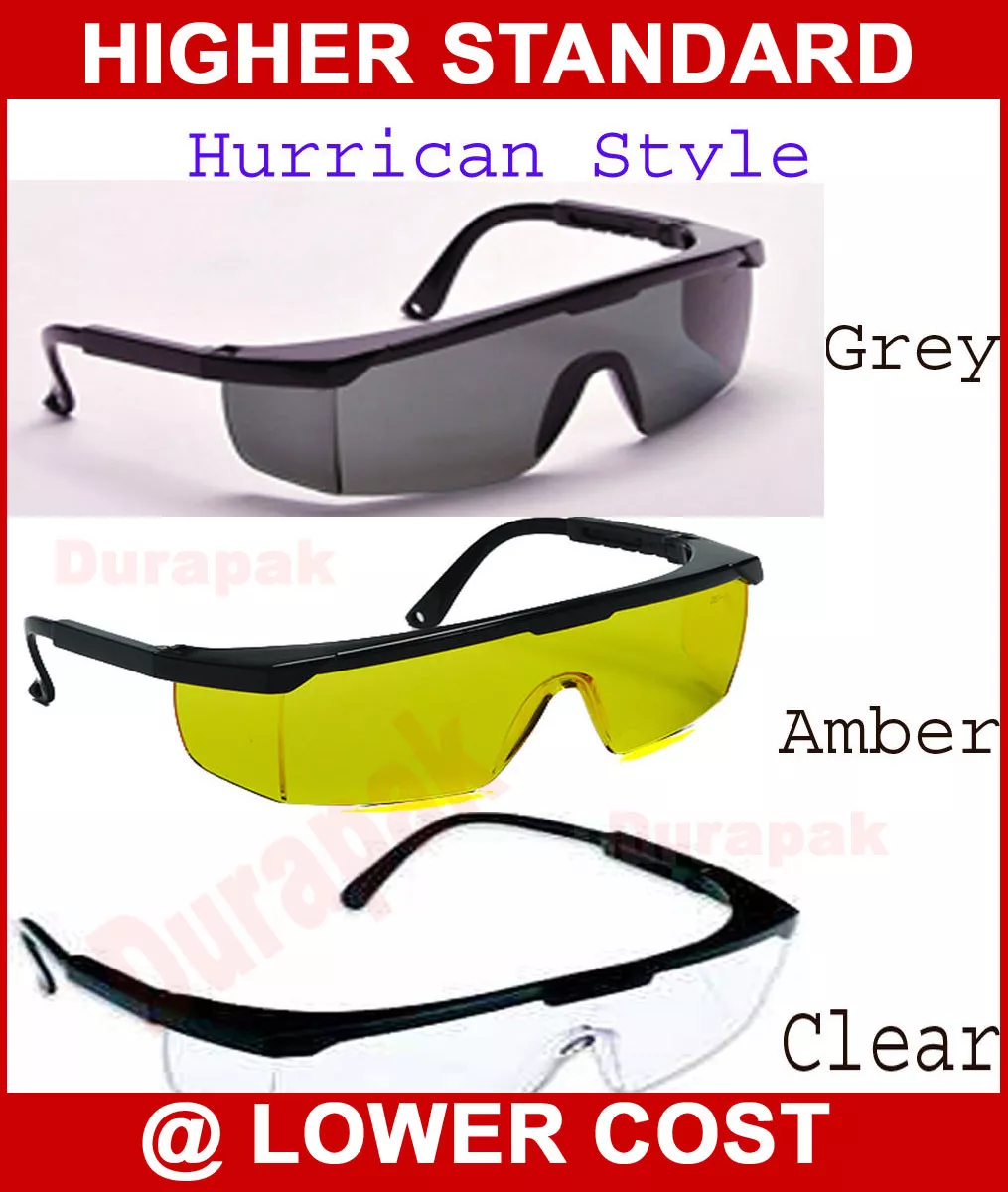 1 Pc Safety Glasses Protective Eye Ware Glass Amber Grey Clear