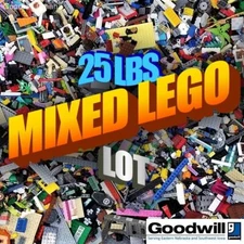 25 Lbs. LEGO Bulk Lot Bricks Pieces Mixed + GUARANTEED MINIFIGURES - READ BELOW
