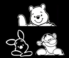 Pooh Tigger Piglet 4" White Vinyl Decals Car Truck Window Tumbler Laptop Tablet