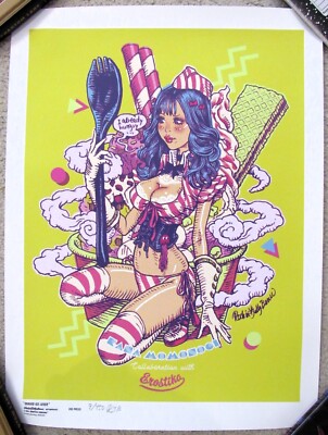 Rockin Jelly Bean KANA MOMONOGI Shaved Ice Art Print SIGNED