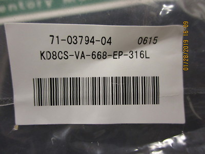 KD8CS-VA-668-EP-316L KITZ SCT Valve, 2 WAY, NC, 24VDC, 1/2'', M-VCR BRAND NEW!