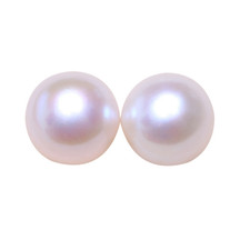 Pair 11-12mm Natural South Sea Genuine White Round Loose Pearl undrilled 190