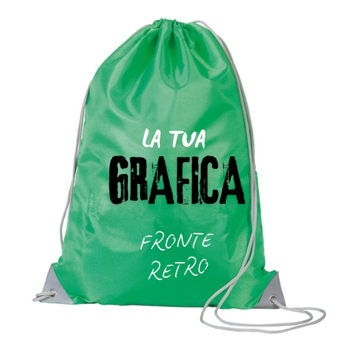 Zaino Sacca Personalizzata Mare Palestra Scuola Borsa TNT Stampa Foto Logo 33x45 - Foto 13 di 15