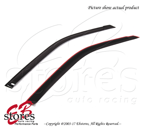 Smoke Tinted Out-Channel Visor Deflector 2pcs For 2000-2005 Hyundai Accent Coupe - Picture 1 of 4