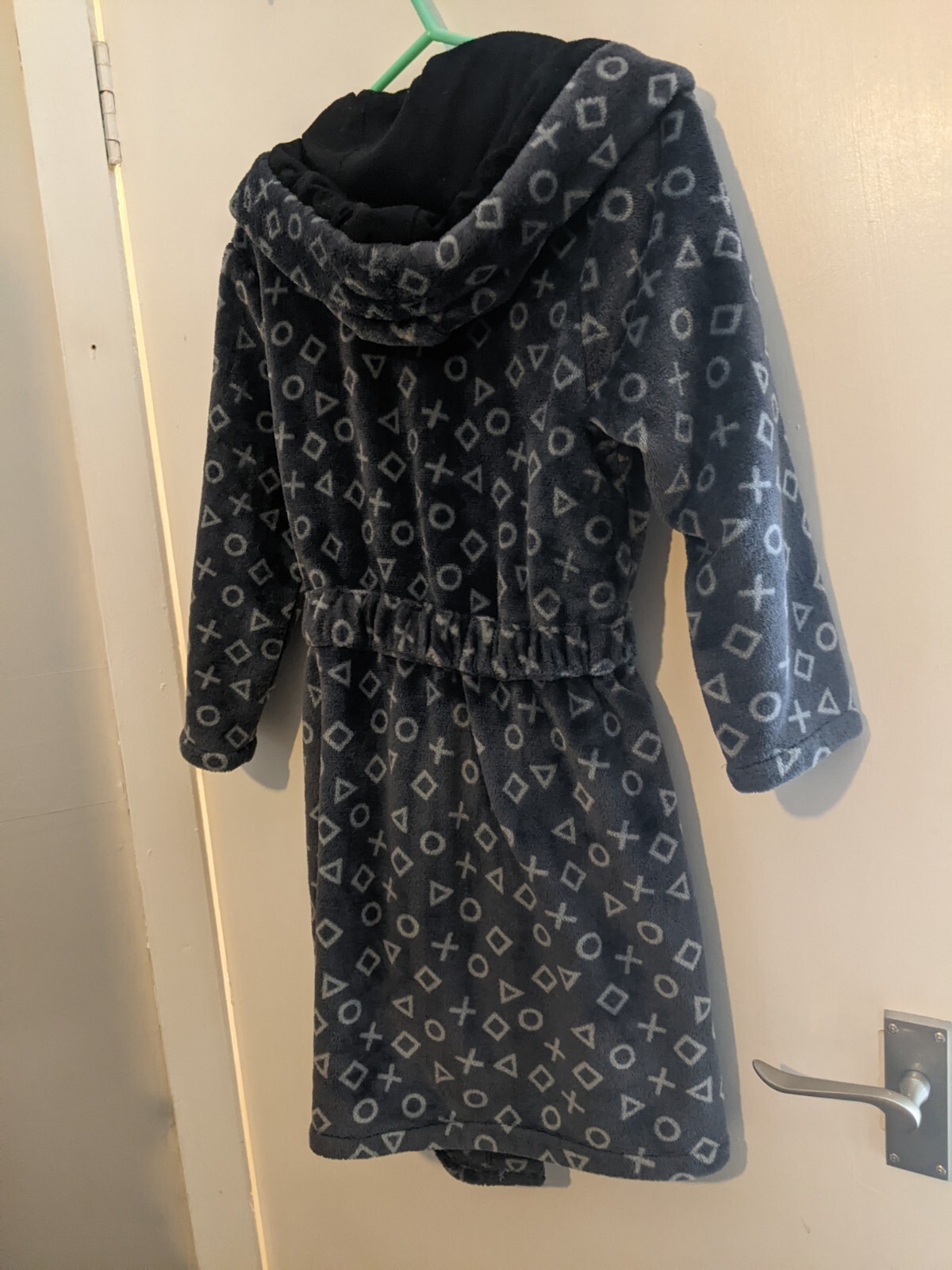 Boys Grey PlayStation Fleece Dressing Gown Robe Age 910 By eBay