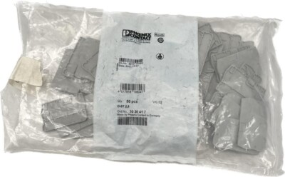60 x Phoenix Contact 3030417 D-ST 2.5 end cover; grey